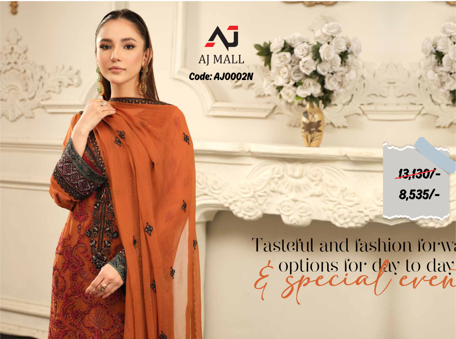 Noors Aliyna luxury chiffon 3 Pcs Collection / AJ0002N