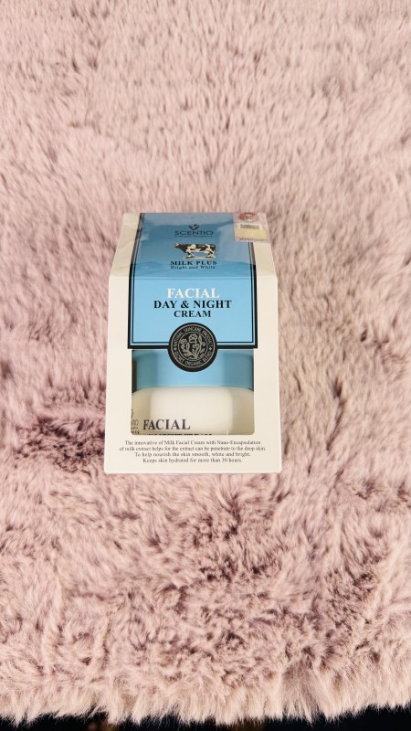 Scentio Milk Plus Organic Whitening Face Day AND Night Cream, (Made in THAILAND) with 30 Hours of hydration for Face Cream with quick absorption