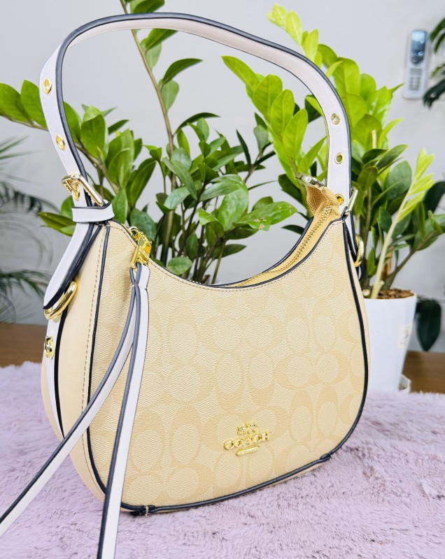 Teri Hobo Bag In  Blocked Signature Canvas